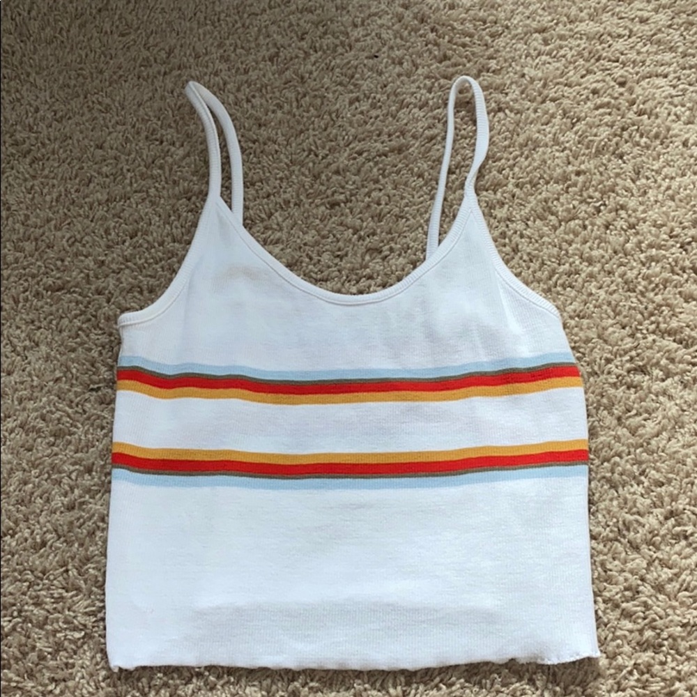 white pacsun cropped tank top